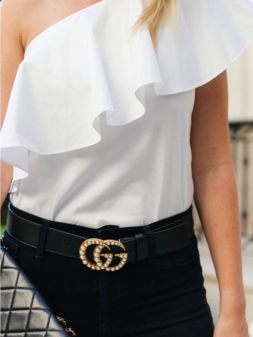 Gucci Pearl GG Leather Belt- 110CM/XL - Picture 2 of 16